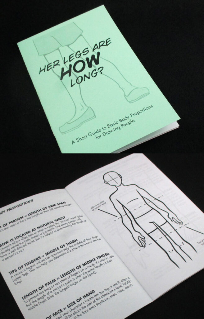 image of a small paper book about drawing people